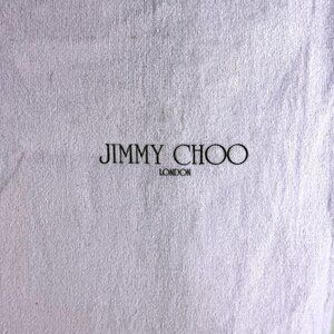 Jimmy Choo Lavender Terry-Cloth Drawstring Dust Bag 9x14 in Shoe Storage